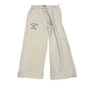 NWT FOREVER21 Women’s Flare Sweatpants Lounge Pants New York City Gray Size 1X